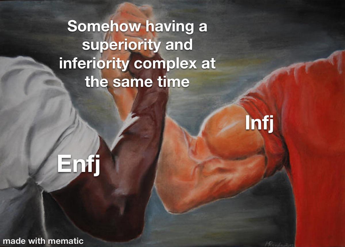MBTI meme showing ENFJ and INFJ